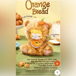 Rolife Nanci Tea Time Kitties Plush Toy Blind Box - Orange Bread